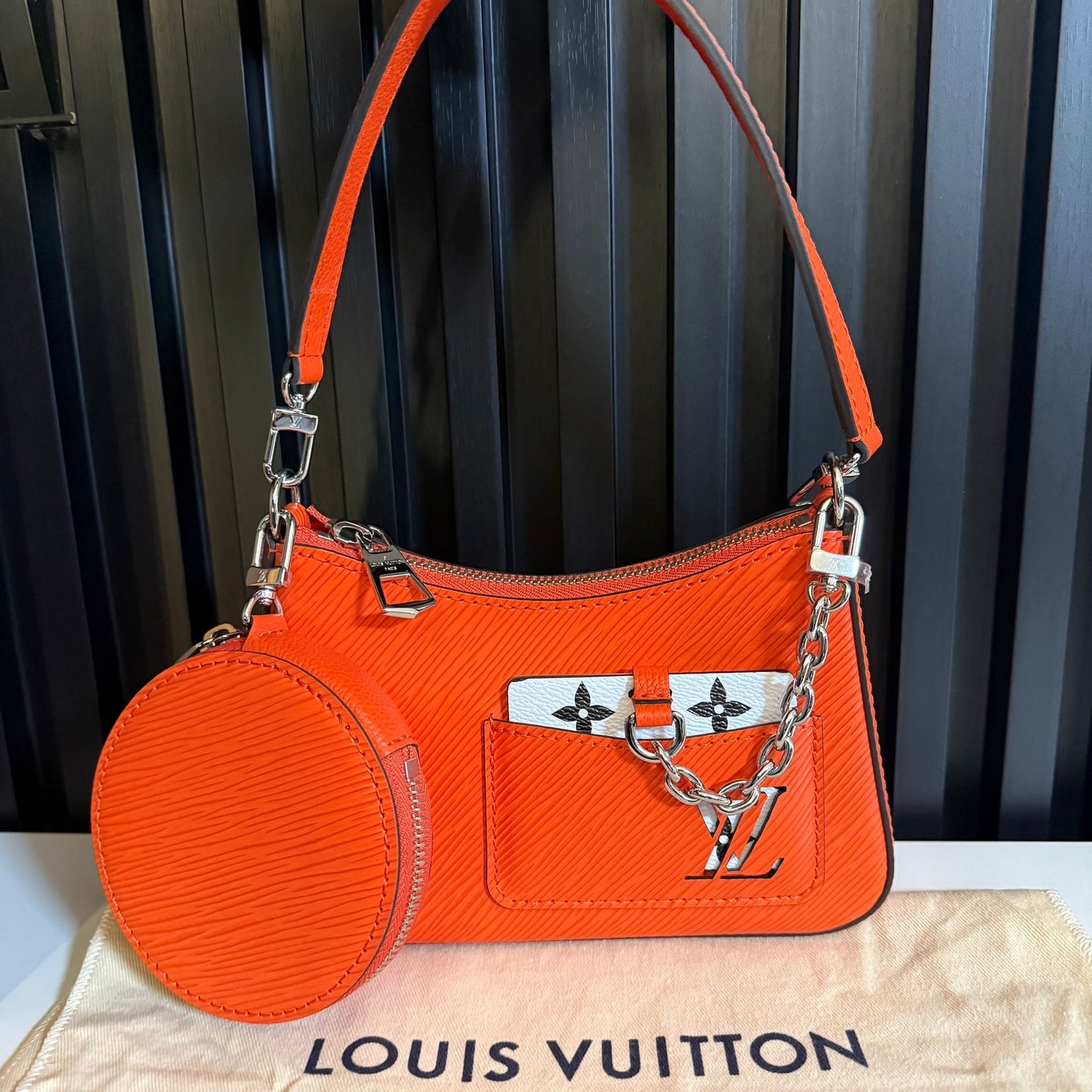 Louis Vuitton borsa marellini epi M22736 arancione