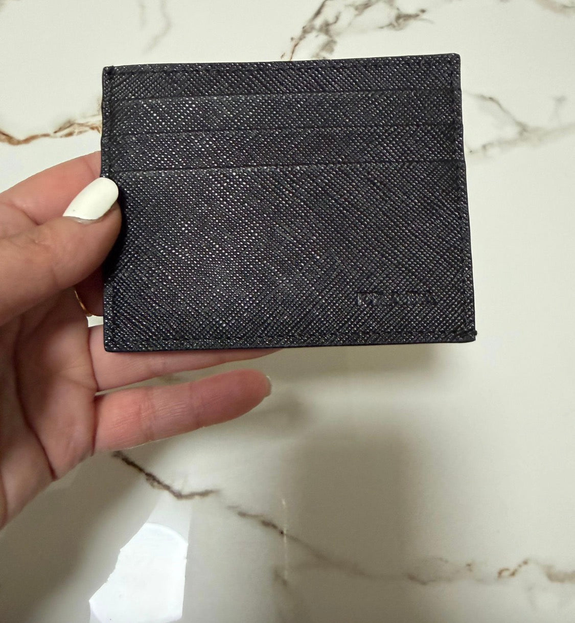 Prada card holder saffiano nero