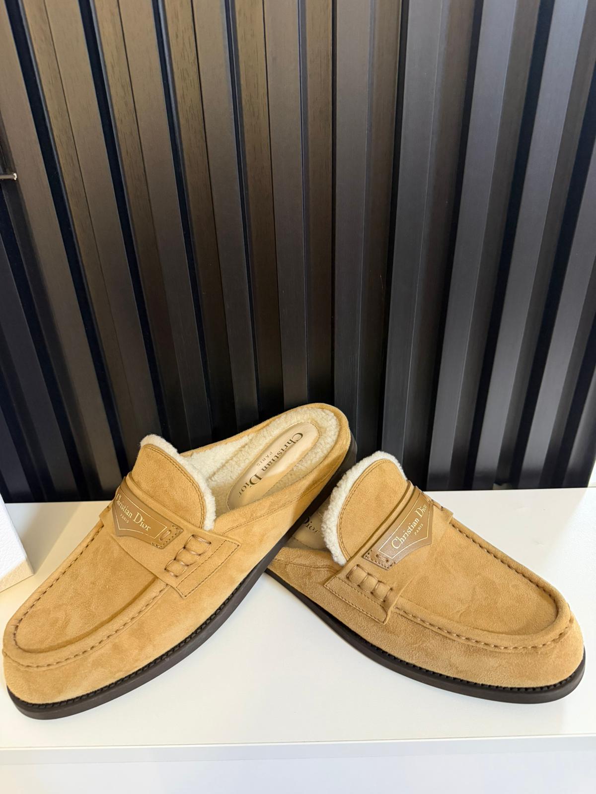 Dior Boy Mule Beige Suede Goatskin