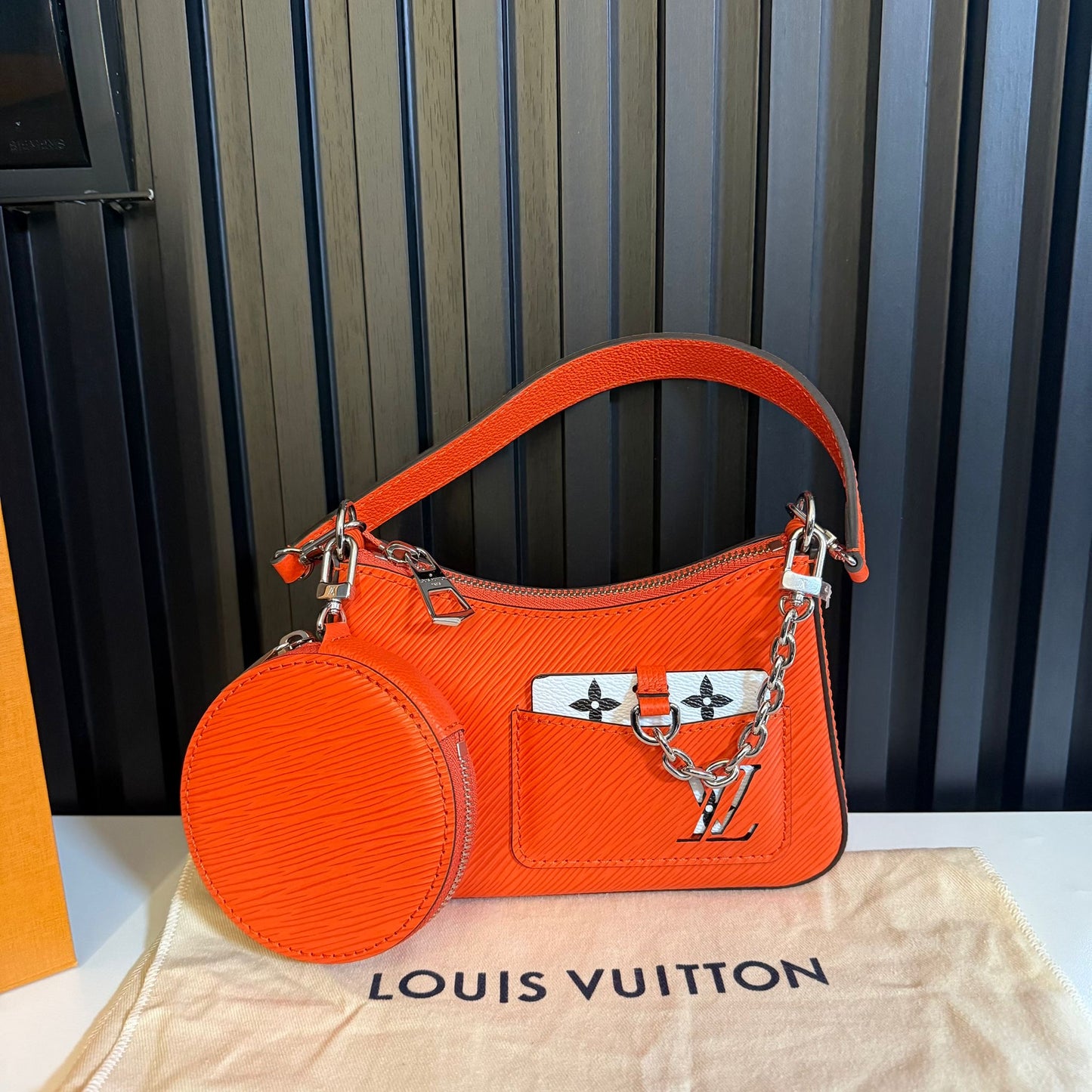 Louis Vuitton borsa marellini epi M22736 arancione