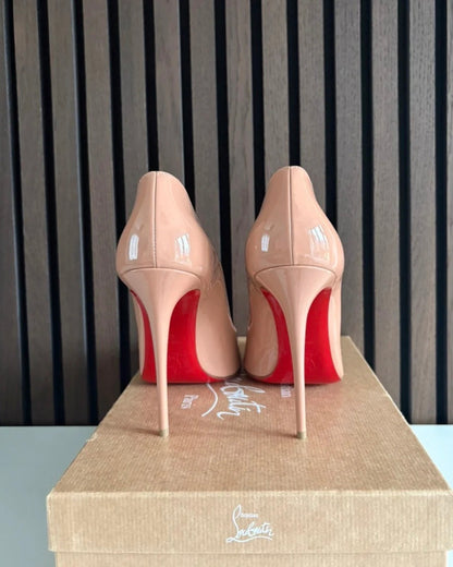 christian louboutin Hot Chick 100 mm Décolleté Vitello verniciato  Nude