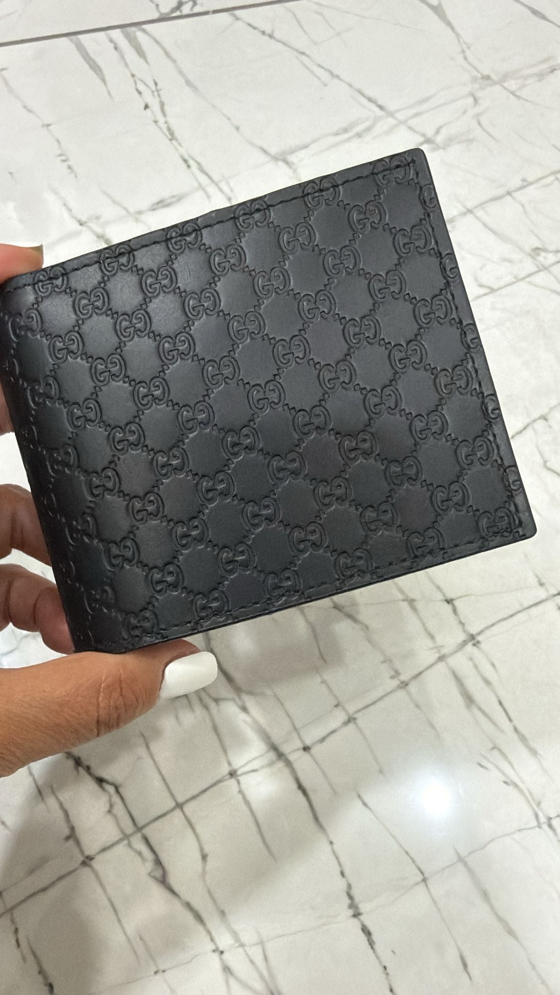 Gg bifold man wallet microguccissima Nero