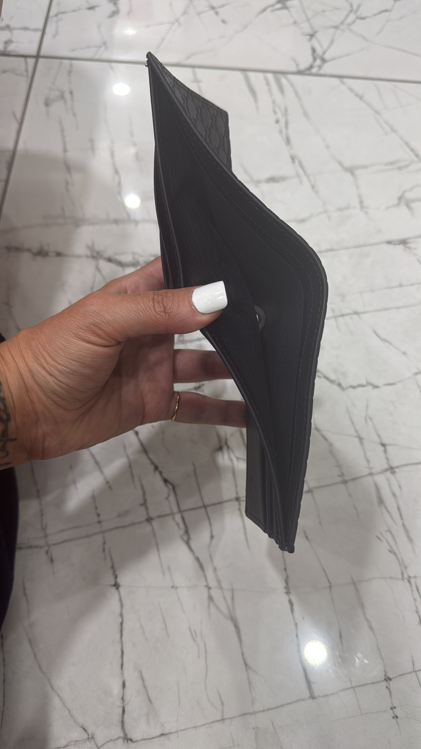 Gg bifold man wallet microguccissima Nero