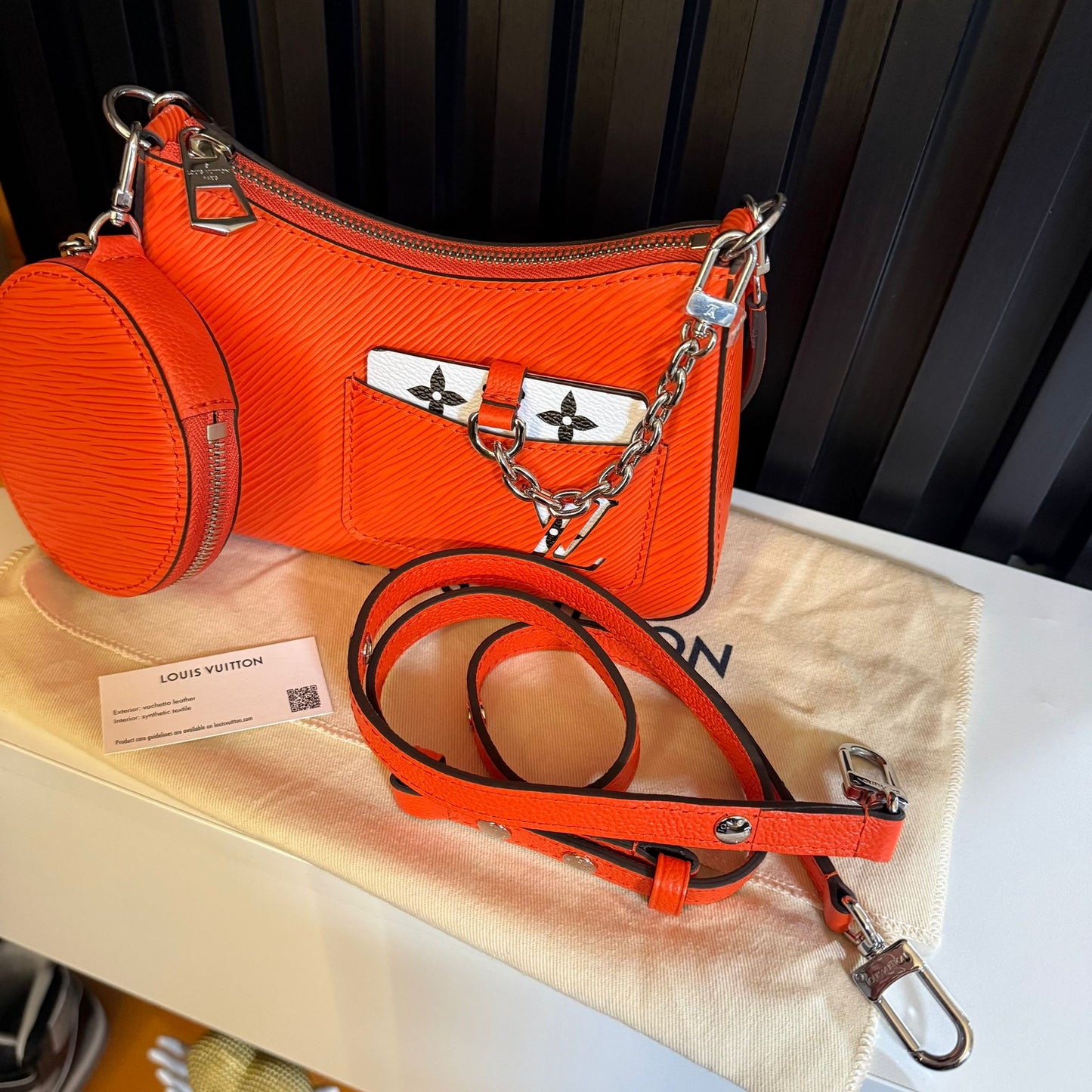 Louis Vuitton borsa marellini epi M22736 arancione