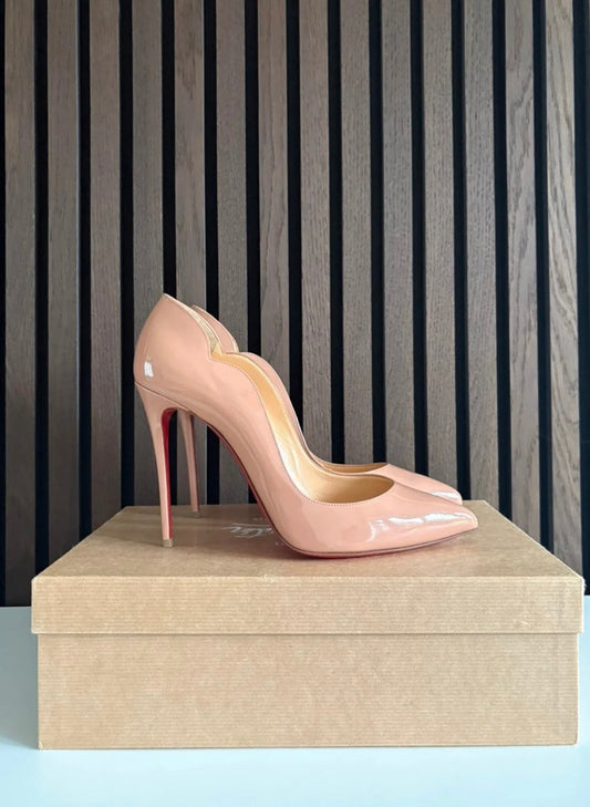 christian louboutin Hot Chick 100 mm Décolleté Vitello verniciato  Nude