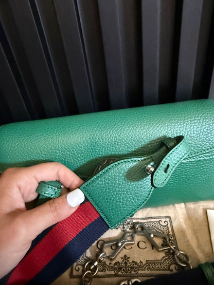 GUCCI BORSA A SPALLA DIONYSUS IN PELLE VERDE E DOPPIA TRACOLLA