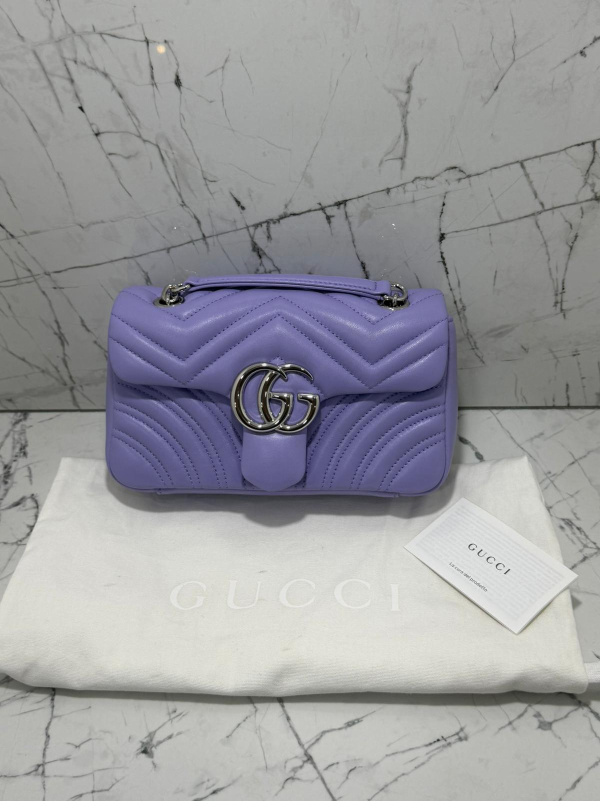 gucci marmont borsa donna colore viola glicine