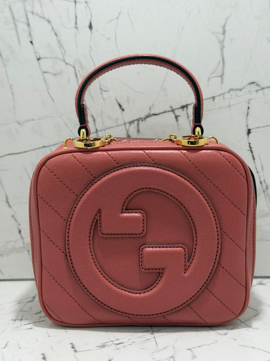 Gucci Blondie borsa donna  leather shoulder bag rosa