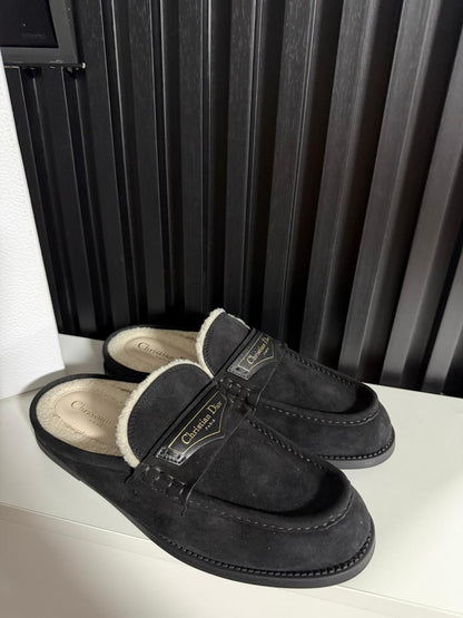 Dior Boy Mule nero Suede Goatskin