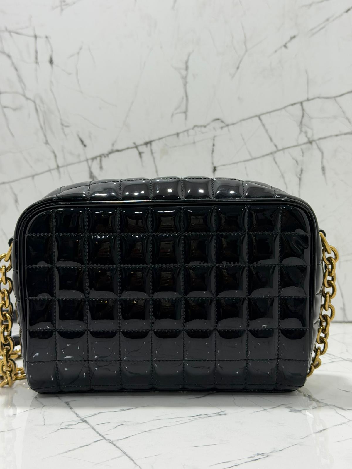saint Laurent borsa donna Women’s Cassandre YSL Camera Bag in Quilted Patent Leather