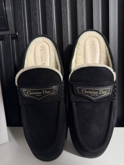Dior Boy Mule nero Suede Goatskin