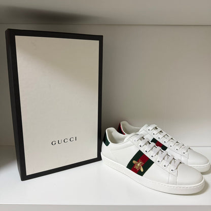 GUCCI SNEAKERS DONNA ACE APE BIANCO FASCIA WEB LOGO APE
