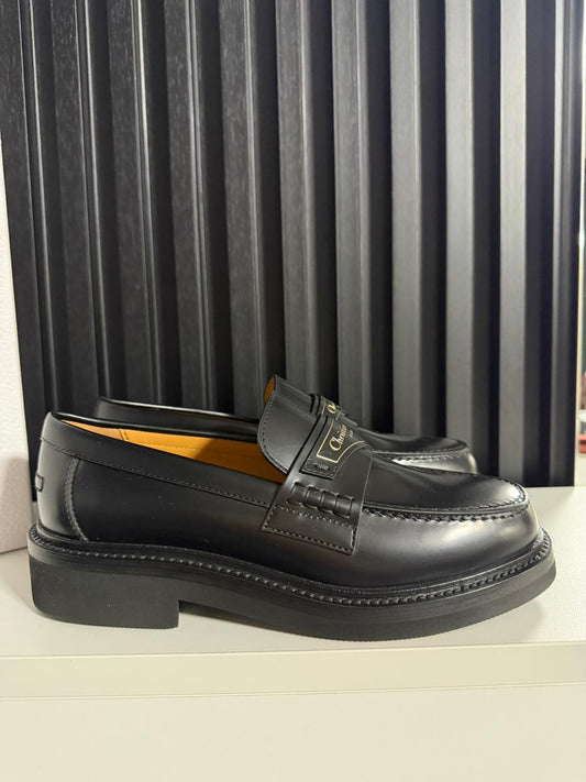 Mocassino Dior Boy Pelle di vitello spazzolata nera
