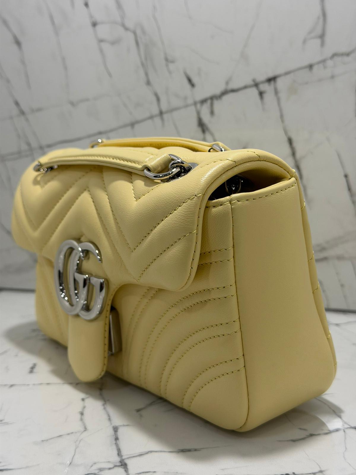 gucci marmont borsa donna colore giallo pastello