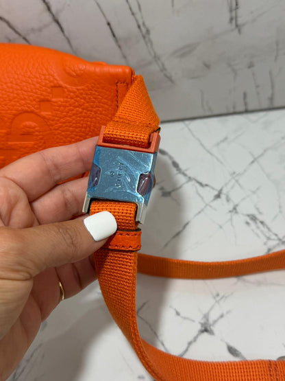 gucci marsupio unisex in pelle stampa gg jumbo colore orange