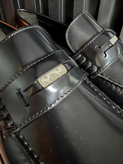 Hermes Mocassini Mezzo in pelle nero
