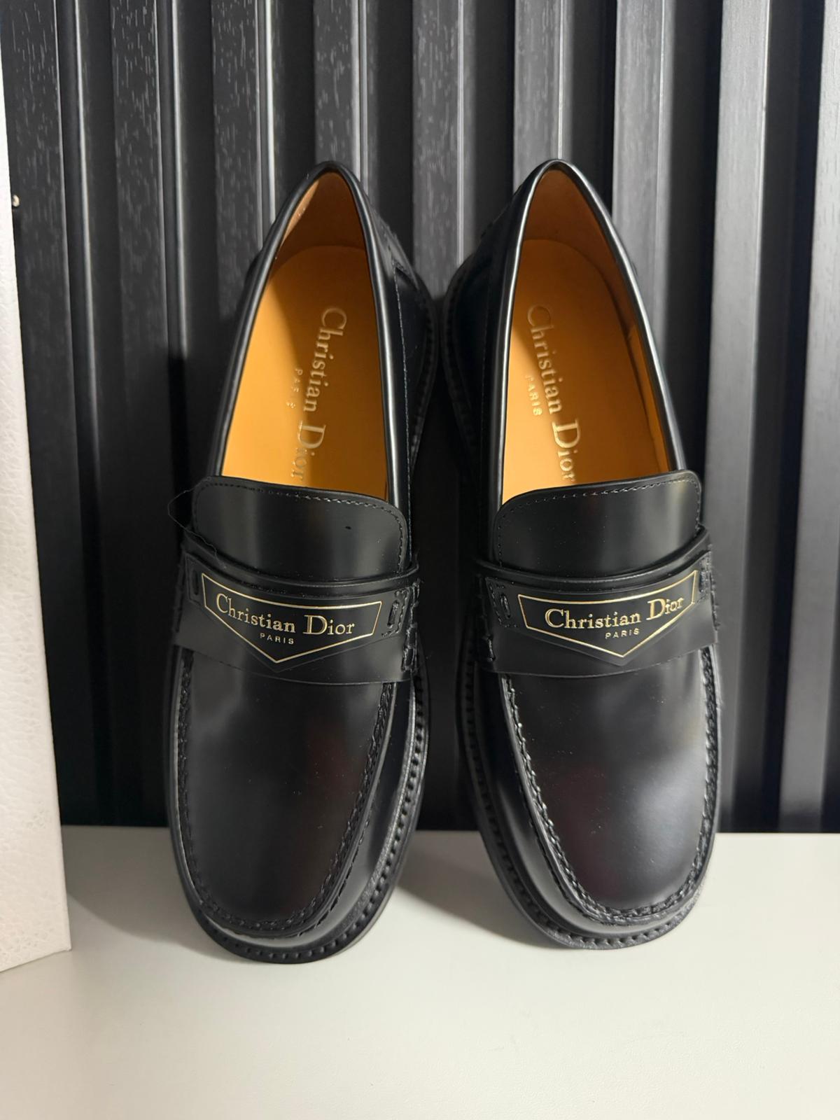 Mocassino Dior Boy Pelle di vitello spazzolata nera
