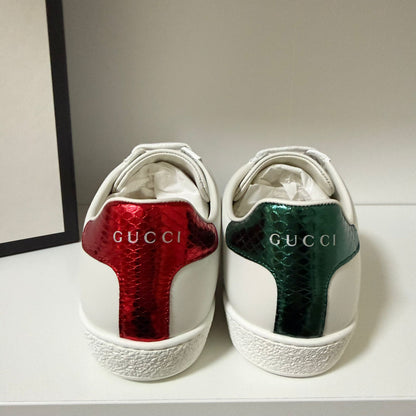 GUCCI SNEAKERS UOMO ACE APE BIANCO FASCIA WEB LOGO APE