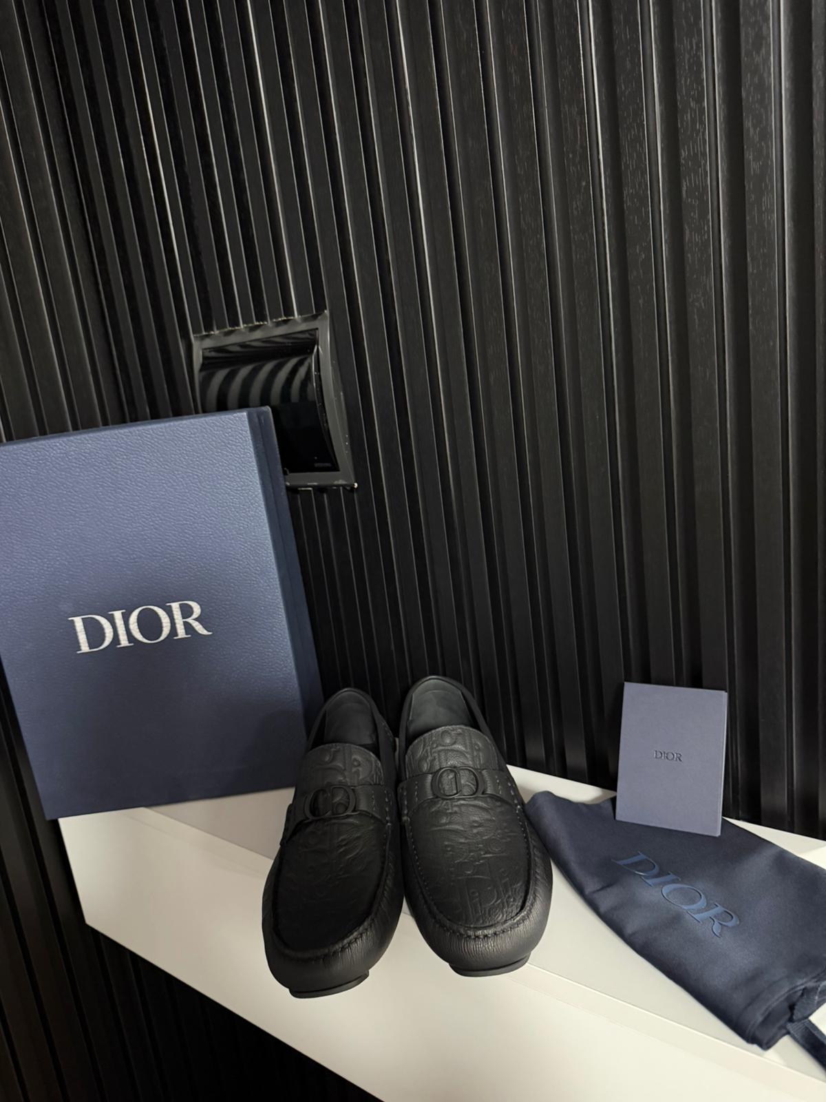 Mocassino Dior Odéon Pelle di vitello granulata e pelle Dior Gravity