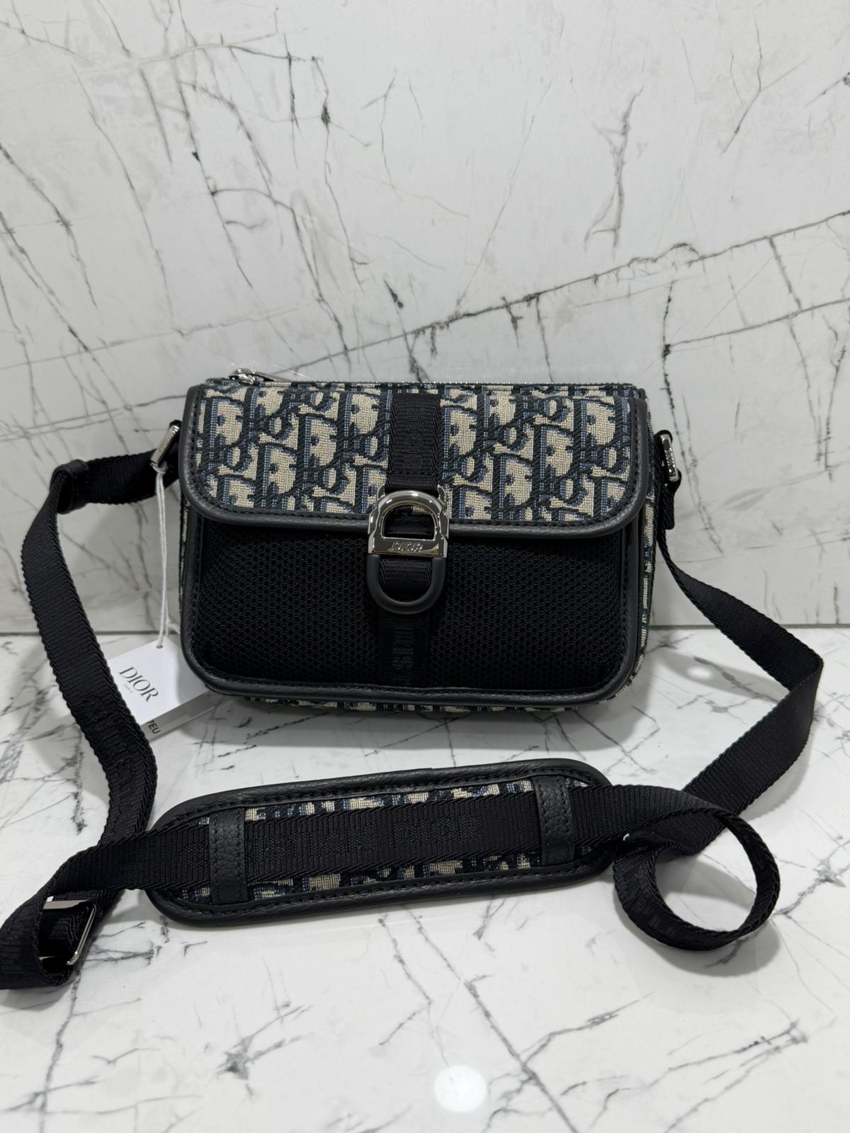 DIOR BORSA TRACOLLA DIOR 8 JACQUARD OBLIQUE
