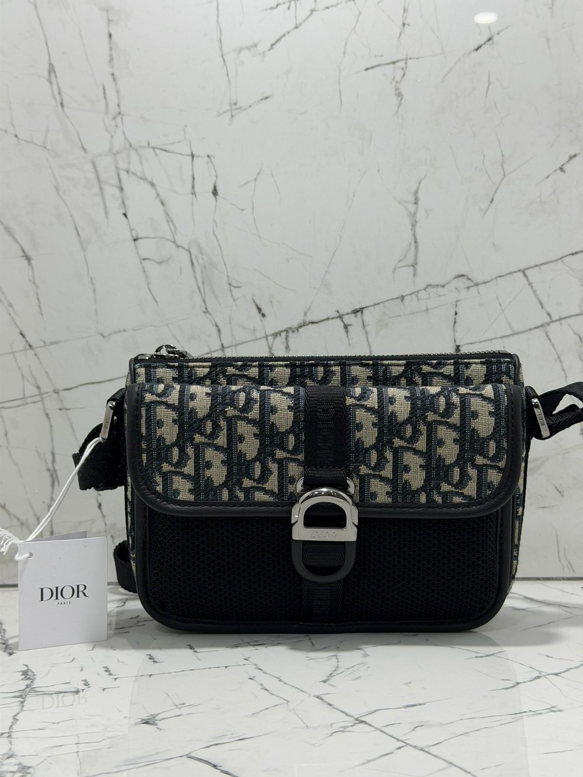 DIOR BORSA TRACOLLA DIOR 8 JACQUARD OBLIQUE