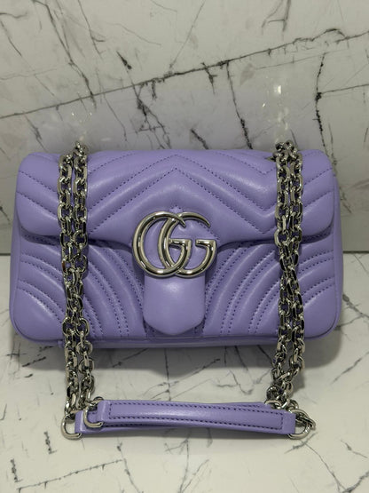 gucci marmont borsa donna colore viola glicine