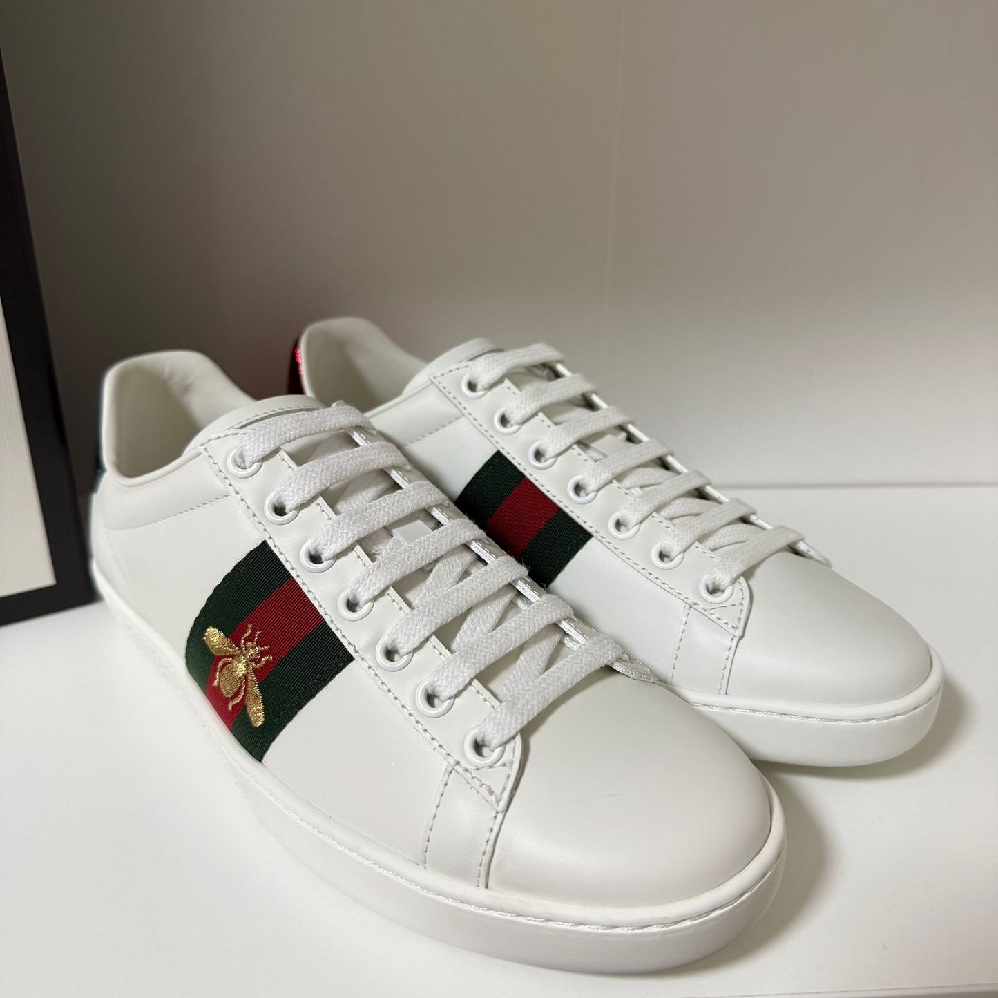 GUCCI SNEAKERS UOMO ACE APE BIANCO FASCIA WEB LOGO APE
