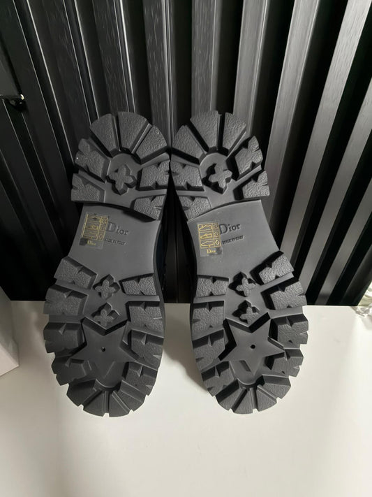 Sabot Dior Boy Pelle di vitello spazzolata nera