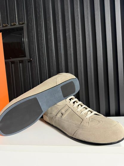 Hermes sneakers uomo in suede May derby shoes