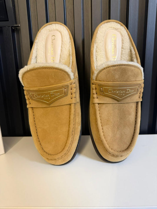 Dior Boy Mule Beige Suede Goatskin