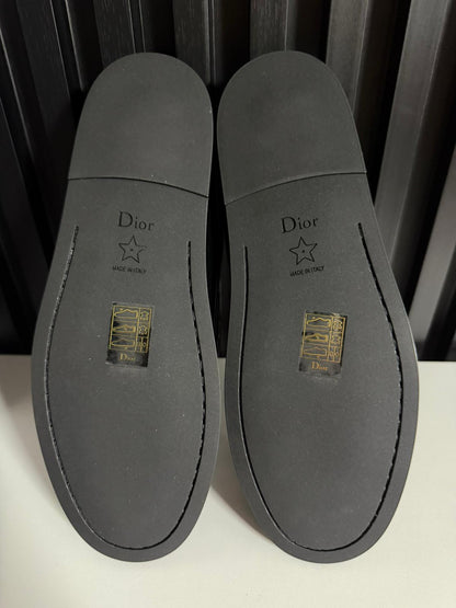 Sabot Dior Boy Pelle di vitello spazzolata nera