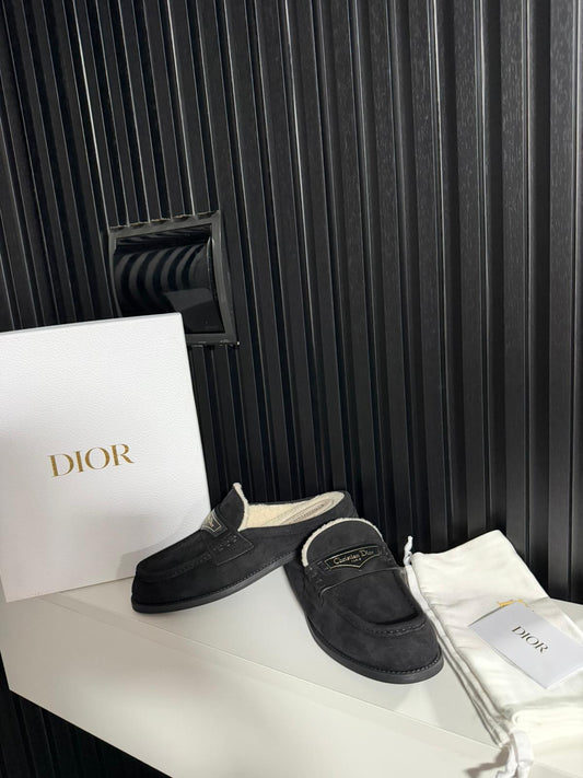 Dior Boy Mule nero Suede Goatskin