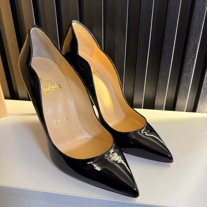 christian louboutin Hot Chick 100 mm Décolleté Vitello verniciato  Nero