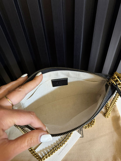 gucci marmont woc shoulder bag in pelle nero
