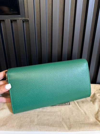 GUCCI BORSA A SPALLA DIONYSUS IN PELLE VERDE E DOPPIA TRACOLLA