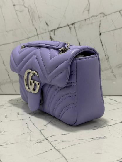 gucci marmont borsa donna colore viola glicine