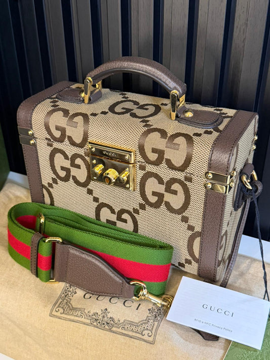 Gucci borsa  Savoy Brown GG jumbo Canvas Beauty Case