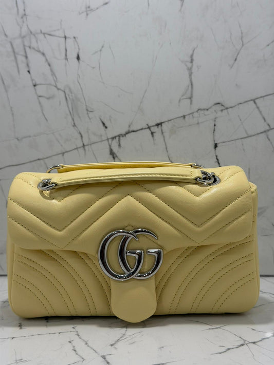 gucci marmont borsa donna colore giallo pastello