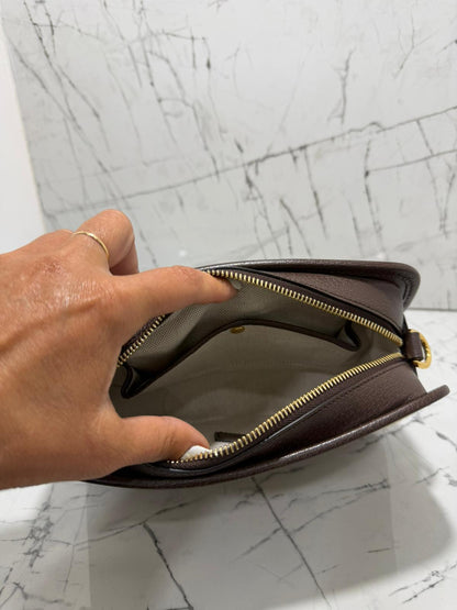 gucci Borsa unisex  a spalla Jumbo GG Web Stripe Marrone Pelle