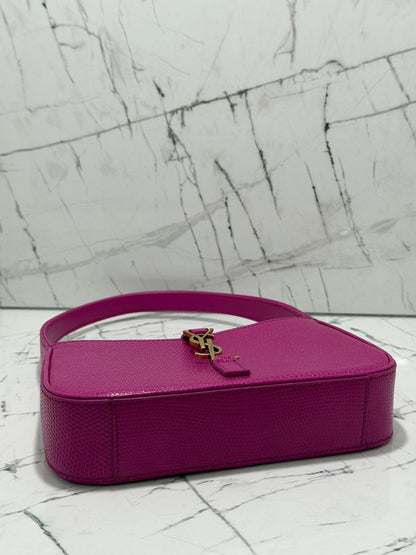 saint laurent Women's bag Le 5 À 7 Mini Hobo Bag In Lizard In Acid Pink