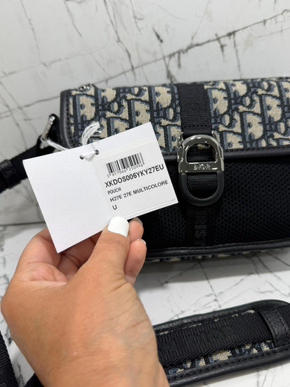 DIOR BORSA TRACOLLA DIOR 8 JACQUARD OBLIQUE