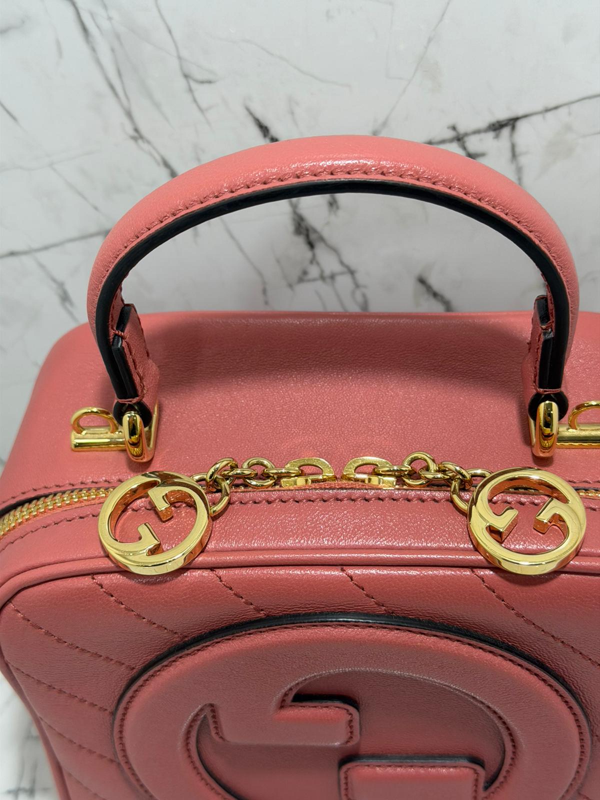 Gucci Blondie borsa donna  leather shoulder bag rosa