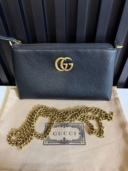 gucci marmont woc shoulder bag in pelle nero