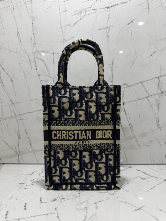 Dior Borsa unisex Book Tote Verticale Tela Multicolore