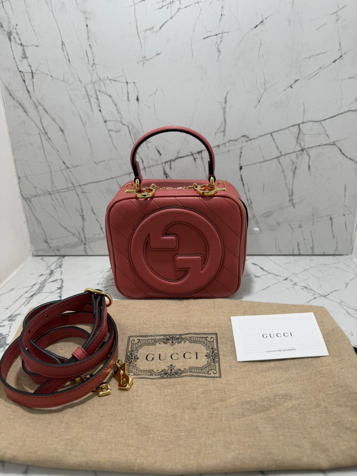 Gucci Blondie borsa donna  leather shoulder bag rosa