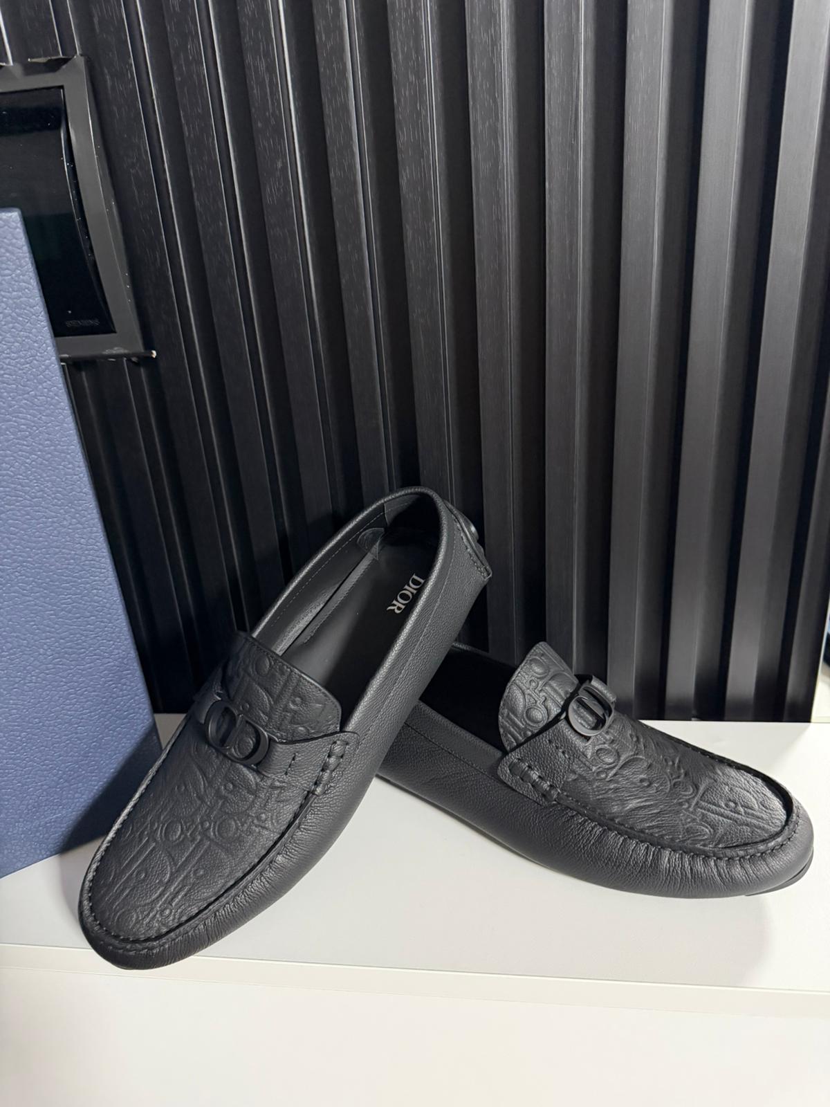 Mocassino Dior Odéon Pelle di vitello granulata e pelle Dior Gravity