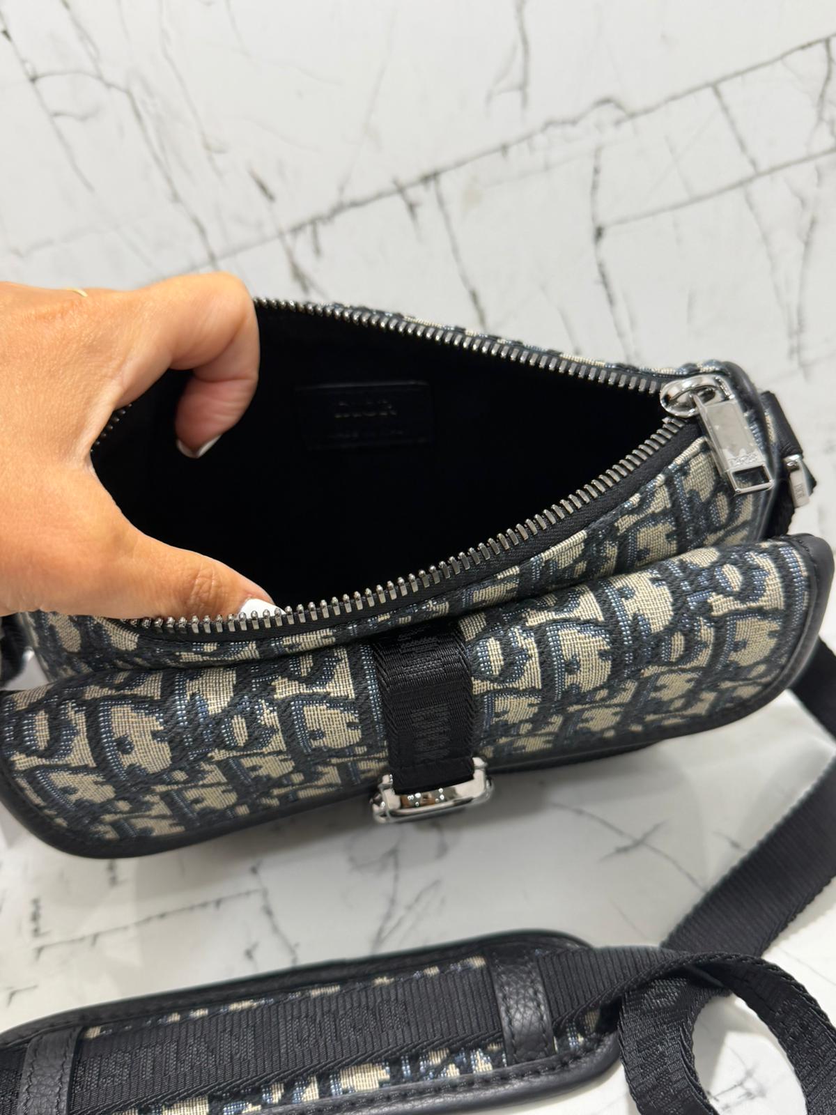 DIOR BORSA TRACOLLA DIOR 8 JACQUARD OBLIQUE