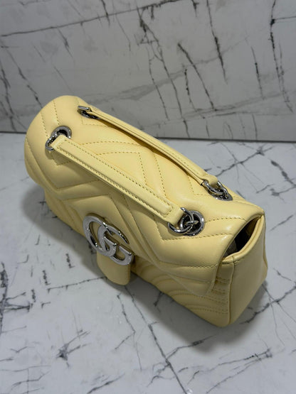 gucci marmont borsa donna colore giallo pastello
