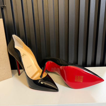 christian louboutin Hot Chick 100 mm Décolleté Vitello verniciato  Nero