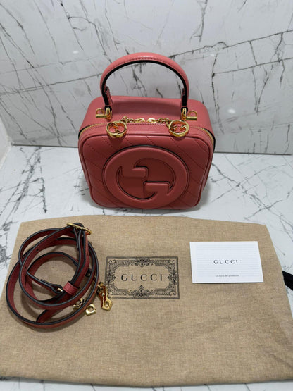 Gucci Blondie borsa donna  leather shoulder bag rosa